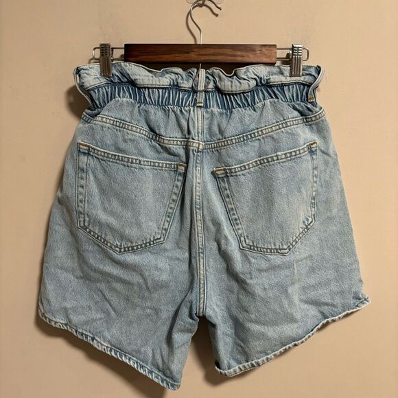 FRAME Elastic Waist Shorts in Natoma Clean Paperbag Denim- Size Small - Picture 7 of 12